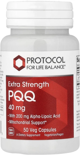 Protocol for Life Balance PQQ 엑스트라 스트렝쓰 40 mg 50 베지캡슐, 4개, 50정 - 쿠팡