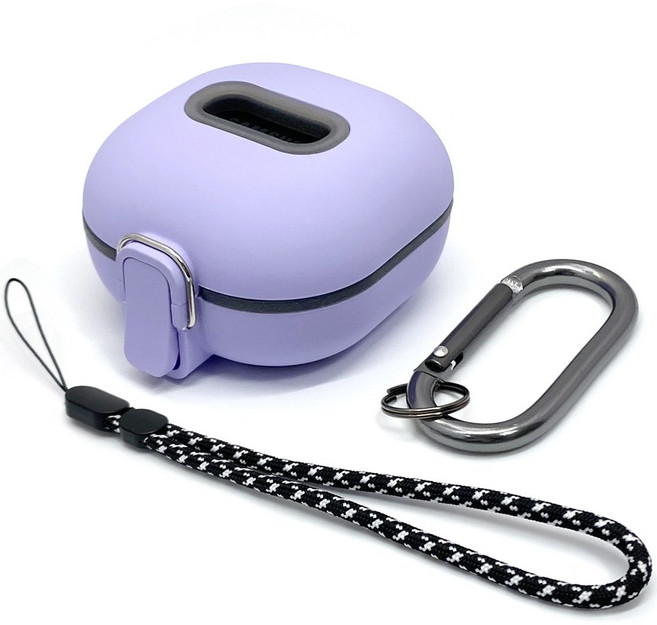 더조은셀러 갤럭시 버즈2 프로2 라이브 호환 이중 잠금 락 안전 스위치 케이스, 바이올렛, 버즈2/프로2/프로/라이브 (공용)