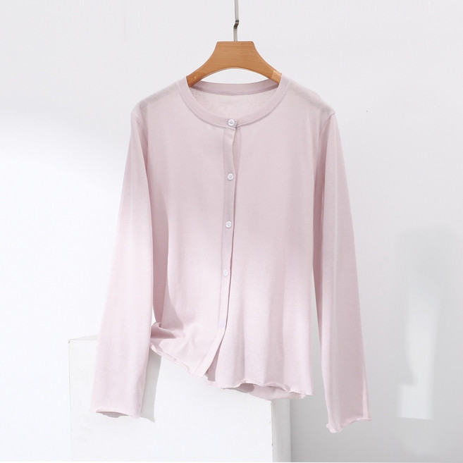 여성용 봄 여름 데일리 심플 썸머 라운드 가디건 7color HM-601