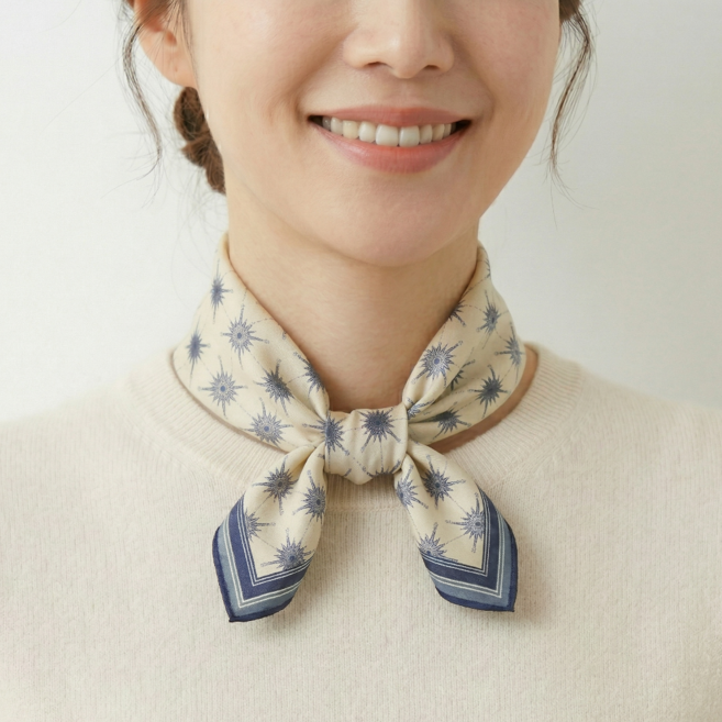 닥스 여성 정사각 쁘띠 스카프