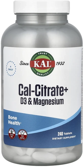KAL Cal-Citrate+ D3 및 마그네슘 240정, KAL CalCitrate D3 및 마그네슘 240정, 1개 - 쿠팡