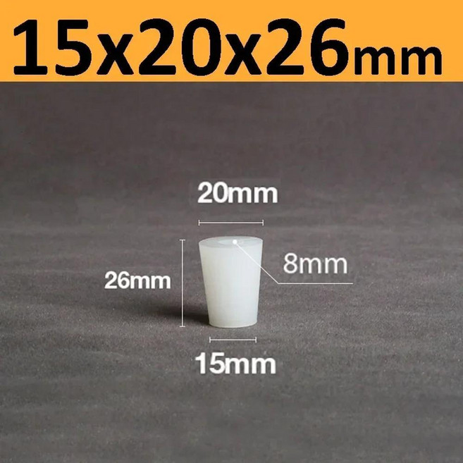 5PCS 밸브 발효 구멍이있는 STOPPERS 실리콘 에어 버블 배기 WINE 플러그 8MM 고무, 15x20x26mm, 1개