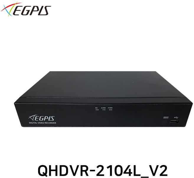 이지피스 QHDVR-2104L_V2 AHD 400만화소 4채널 DVR CCTV 녹화기 (HDD미포함), 저장장치(HDD) 미포함, 1개