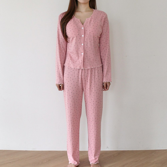 엘라운지 사계절 앙상블 캡내장 파자마 세트