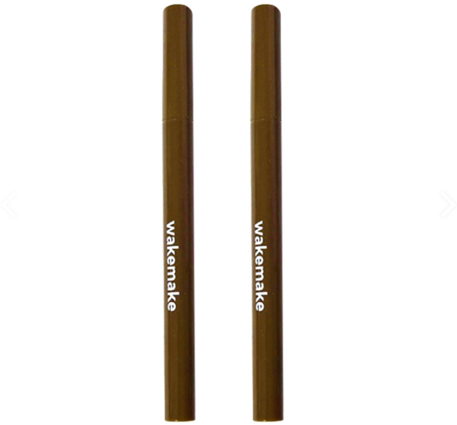 웨이크메이크 철벽 펜 아이라이너, 02 Brown, 2개