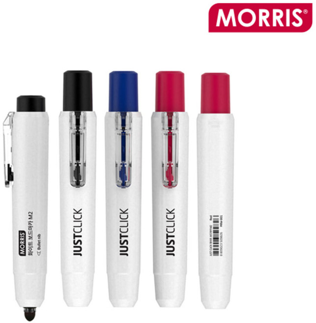 모리스 JUST CLICK 저스트클릭 M2 형광펜 똑딱이 노크식, JUST CLICK M2 형광펜, 블루（1자루）