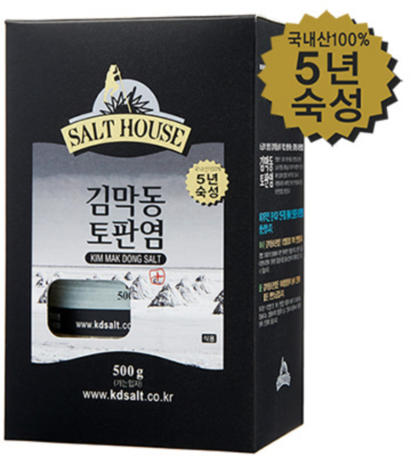 명품 소금 김막동 토판염 5년숙성 가는입자 500g, 1개