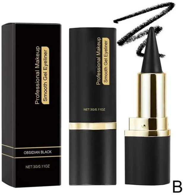 아이라인펜슬 방수 블랙 아이라이너 펜슬 아이 강화 단색 스틱 부드러운 스모키 두꺼운 24 시간 화장품 롱 젤 지속 L G9s4 4 색, [02] Black, 1개 - 쿠팡