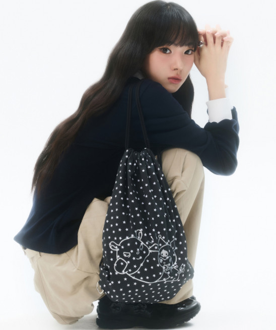 LUVISTRUE [KUROMI] GYMSACK(BLACK)