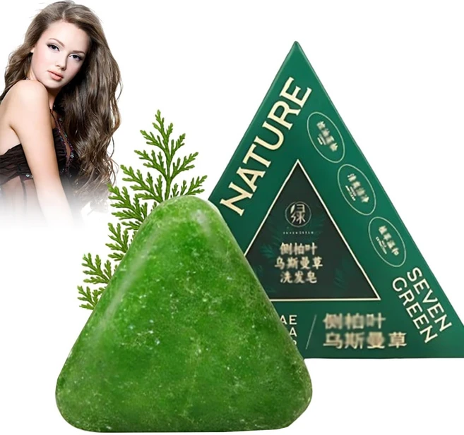 Nature Triangle Shampoo Ba r- 천연 삼각 샴푸 비누 우스만초 샴푸 비누 모발 진정 강화, 100g, 1개 - 쿠팡