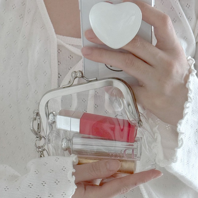 올라올라 여성 pvc 점보 파우치 화장품 휴대용 여행 투명파우치 1+1