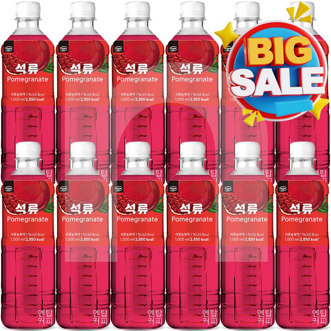 대호 석류(농축액) 1000ml X 12개, 1L