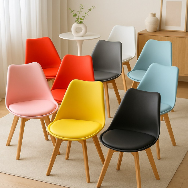 비셀리움 프리미엄 에펠의자 고급형 인테리어 카페의자 9컬러 체어, 딥블루, 1개