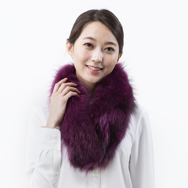 우리모피 양면 라쿤 머플러 목도리 모피 퍼 FUR