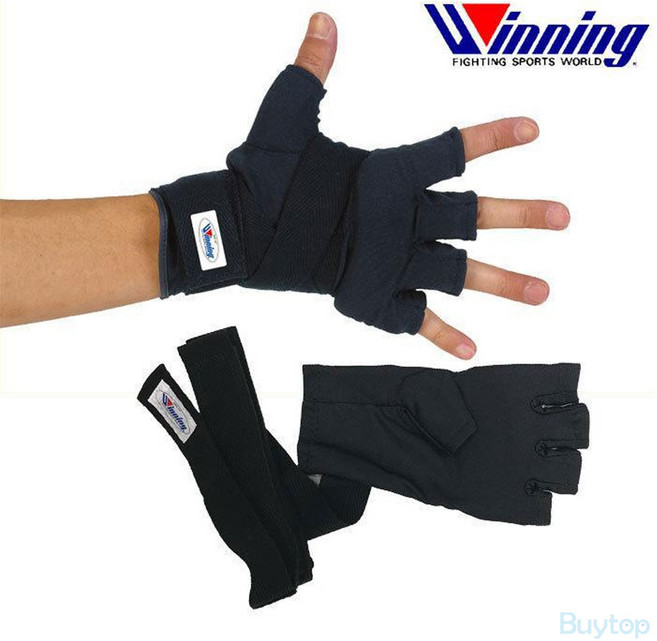 위닝 WINNING 이너글러브 이지 핸드랩 복싱 권투 스트랩, 1세트, 블랙