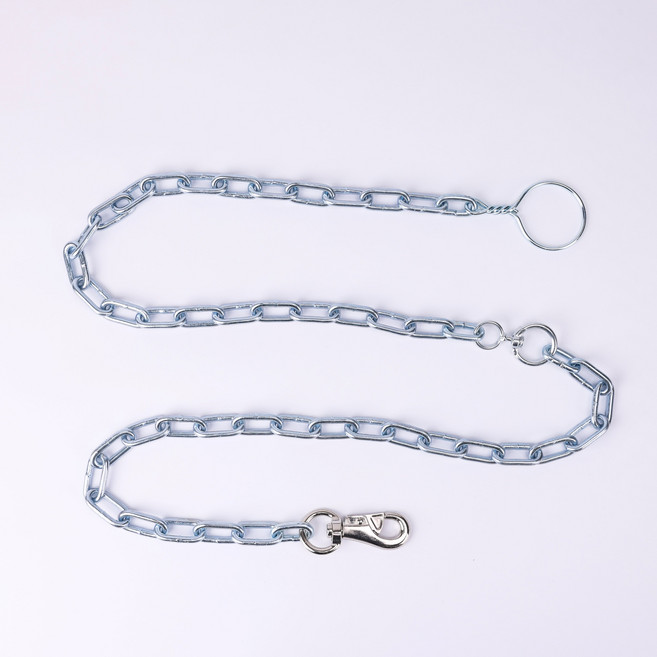 제이제이펫 반려견 체인 개줄 리드줄 슈밸 중간도래 3mm 4mm 5mm 6mm 애견 중형견 대형견 목줄 쇠줄 채인줄, 실버, 1개