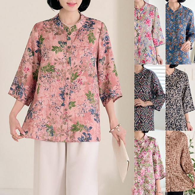 로즈맘 소선차이나풍기인견블라우스