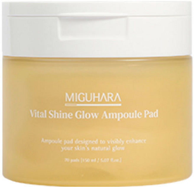 MIGUHARA 維他命光采精華棉片 70片 150ml 純素配方 韓國原裝, 1個