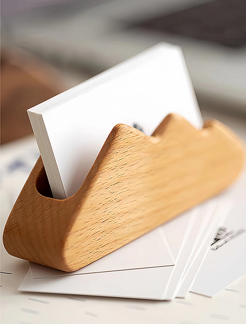 패밀리트리 원목 명함거치대 카드홀더, 베이지(느티나무), 1개