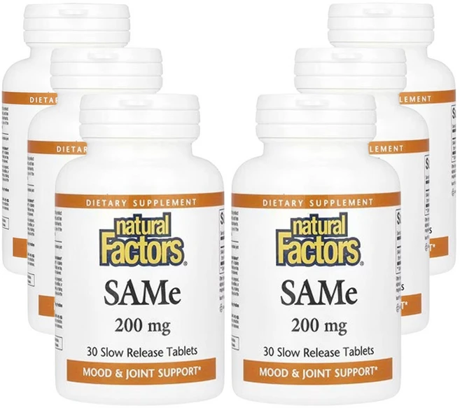 네츄럴팩터스 SAM-e 200mg 30 장용 코팅 정제, 6개, 30정 - 쿠팡