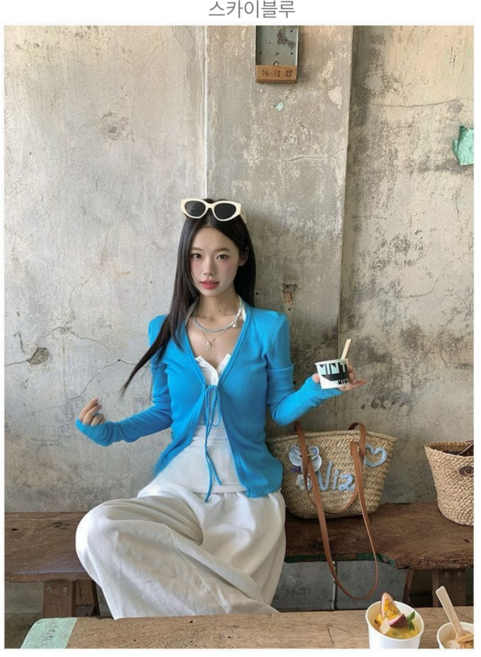 치즈달 봄 여성 소프트니트경량가디건브이V넥 끈묶음가디건긴팔캐쥬얼가디건티셔츠 차외선차단 경량봄여름가디건데일리무즈골지가디건티셔츠슬림라인빅사이가능 탑가디건숏가디건