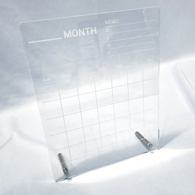 마이보드 메모보드 데스크 보드게시판 탁상보드 미니화이트보드, 투명 주간계획표, 세로형(200x250mm)