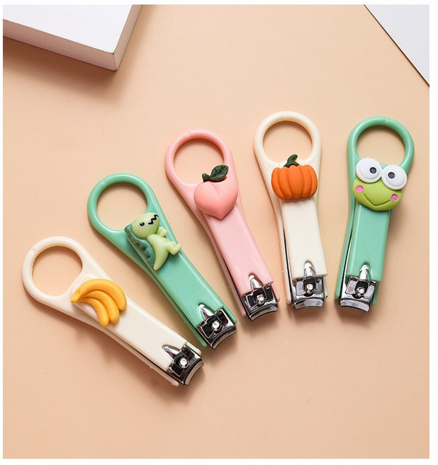 [구구번지] 휴대용 부드럽고 귀여운 발톱 손톱깎기, 화이트호박, 1개