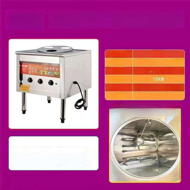 식당스팀기 만두 찐빵 상업용 취반기 찜기 식당용 쿠커 증기 대게 업소용 찜솥 대형, 18KW 3구 이동식 패널, 기본 색상