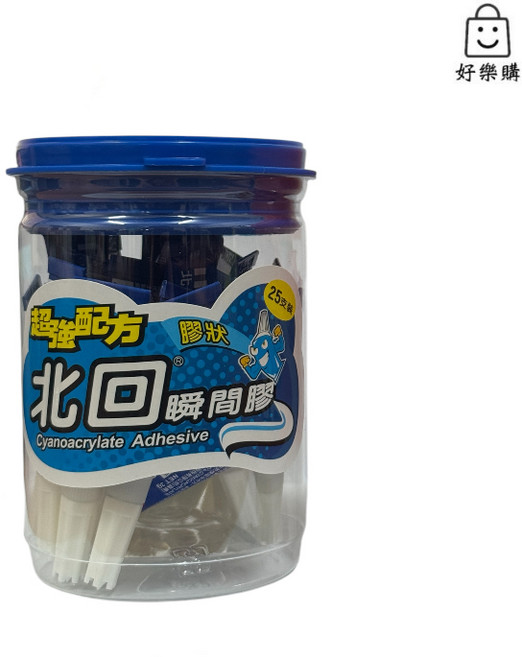 北回 瞬間膠 罐裝25入 膠狀 液狀, 1個, 藍卡-膠狀 4711027760230