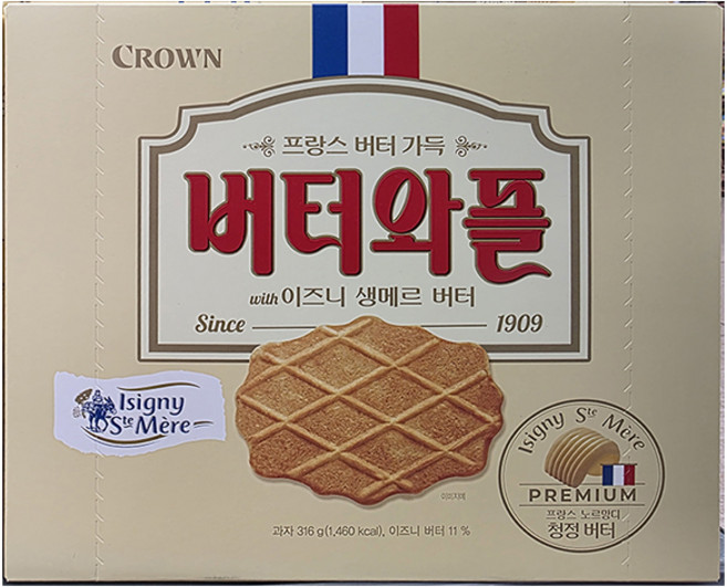 버터와플 이즈니, 1개, 316g