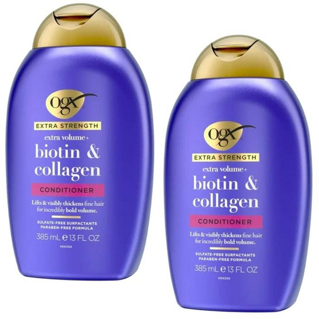오지엑스 엑스트라 스트렝스 비오틴 & 콜라겐 컨디셔너 OGX Extra Strength Biotin & Collagen Conditioner, 385ml, 2개