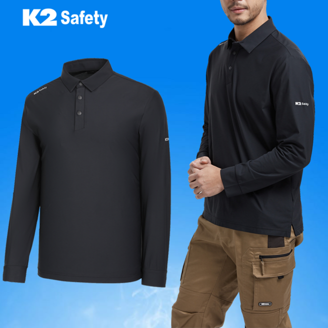 K2 SAFETY 서머브리즈 카라 티셔츠 냉감 워크웨어 쿨링 흡한속건 PK S-4XL 빅사이즈