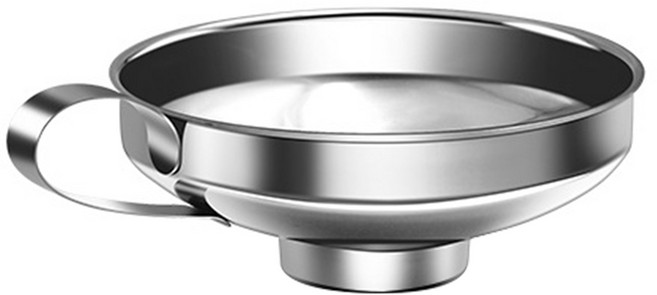 스테인리스 스틸 깔때기 직경 3.6cm 넓고 일반 항아리 항아리 통조림 용 공급품 부엌 깔때기 잼 와인 오일 필터 도구, 1개