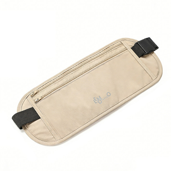 ENNUFO 흔들림 없는 초밀착 방수 러닝벨트 핸드폰 수납 여행용 힙색, 블랙, 1개