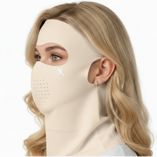 펜타엑스 스포츠 자외선차단 마스크 풀페이스 얼굴 햇빛가리개 골프, 1개, 아이스 스킨