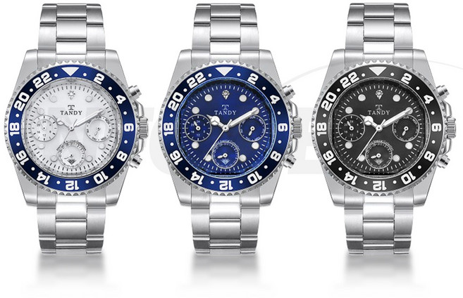 탠디 리얼 다이아몬드 남성 남자 클래식 고급 패션 잡화 메탈 손목 워치 시계 DIA-3926 WH BK BLUE