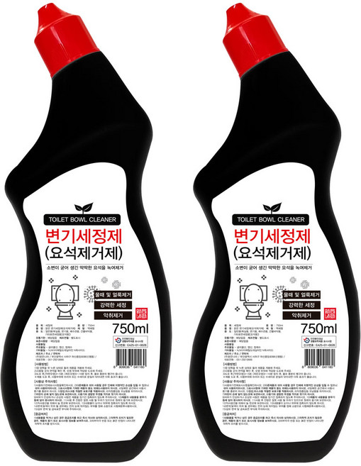맑은나라 요석제거제 변기세정제 750ml X 2개입 탈취제 소변기 양변기 배수구 석회 타일 녹 제거, 2개