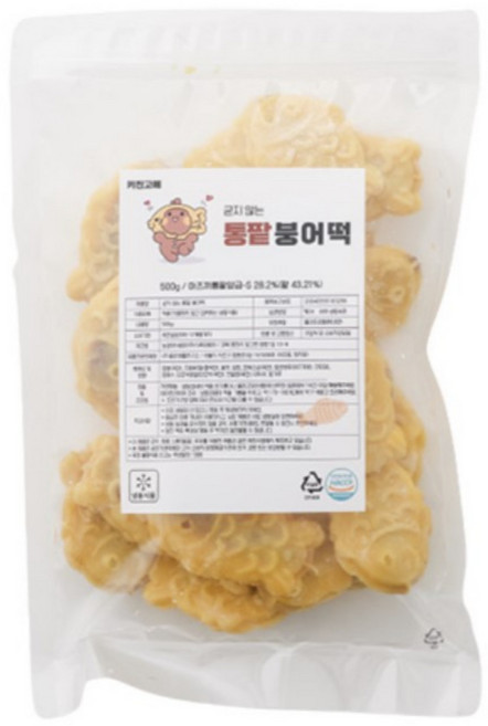 굳지않는 붕어떡 (백미 딸기 쑥 단호박 통팥 붕어절편), 통팥붕어떡, 1개, 500g