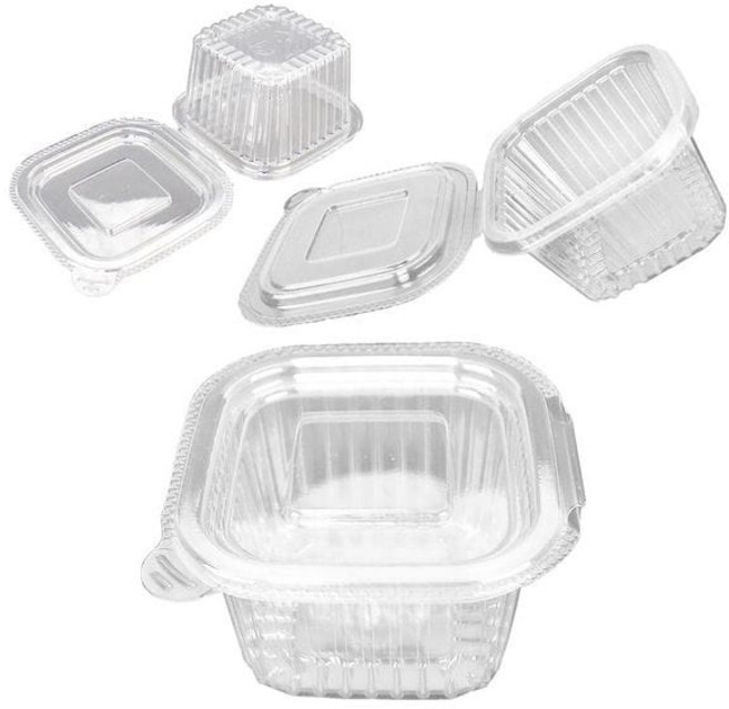 블룸엣홈 PET 사각 일체형 원터치 소스컵 반찬용기 (대) 100개[35018151], 단일옵션