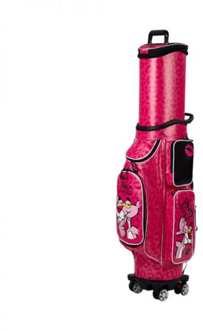 골프 항공 가방 다기능 크리스탈 PU 골프가방 범용 4륜 방수 골프 가방, 02핑크색 패턴