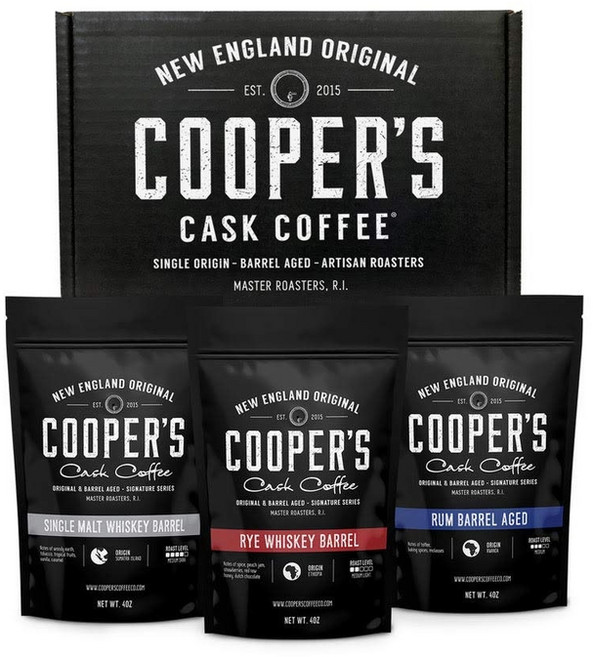 Coopers Cask Coffee 버번 배럴 에이징 커피 원두 12oz 3개세트, Ground