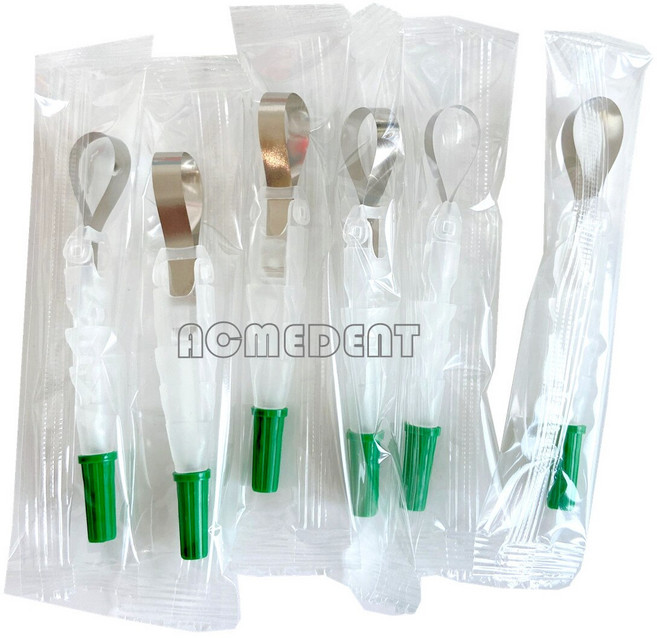치과 매트릭스 밴드 조정 가능한 링 시스템스테인레스 스틸 롤 타입리테이너 및 단면 윤곽, 01 Green X6Pieces