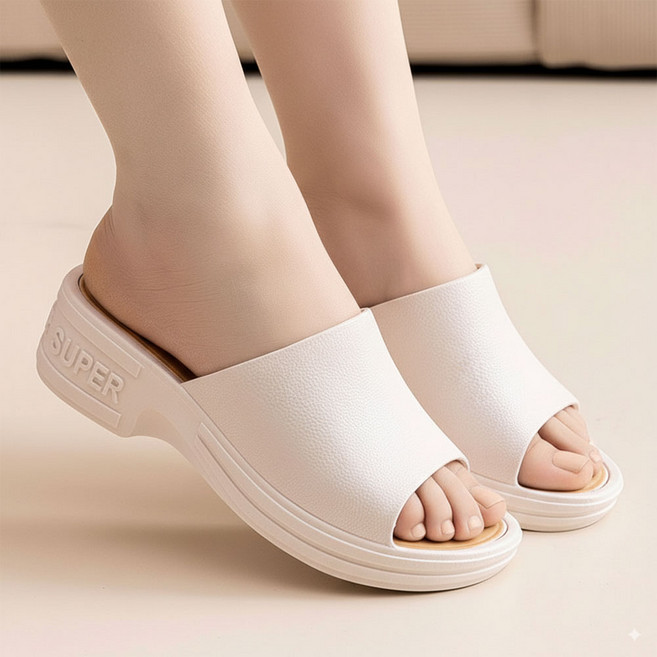 도르리 여성 미니멀 무드 심플 족저근막 데일리 편한 슬리퍼