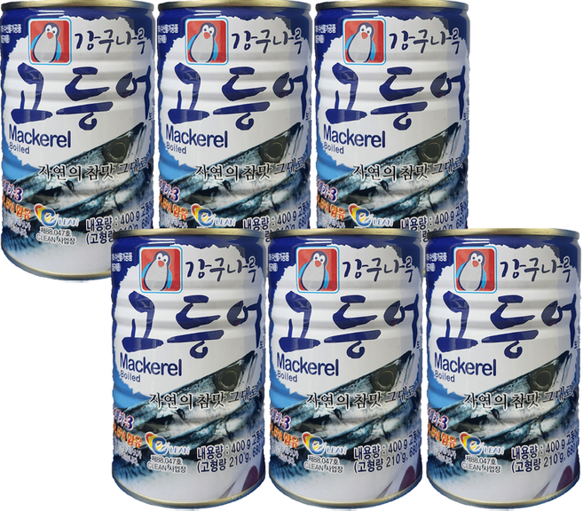 강구나루 고등어통조림 400g, 6개
