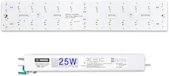 케빈라이팅 국산 삼성칩 조명 거실등 리폼 LED 모듈 거실주방등 25W 540x98mm(1장), 삼성 LED 칩, 표준형6500K(새하얀빛)