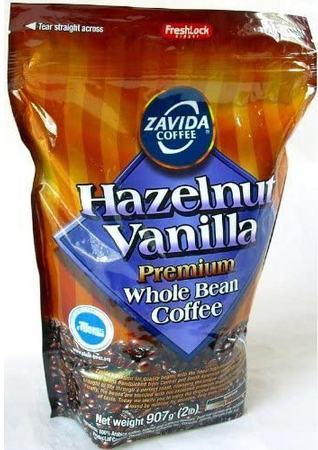 Xavida Corporation 일본직구 ZAVIDA Zavida 헤이즐넛 바닐라 홀빈 커피빈 907g x 2가지 맛 커피