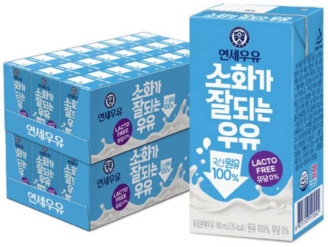 연세우유 소화가 잘되는 멸균우유, 2박스, 190ml