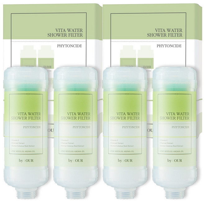 바이아우어 더 안심 비타워터 샤워필터 피톤치드, 4개