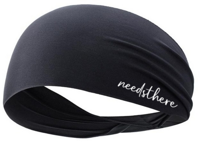니즈데어 남녀 공용 스포츠 쿨링 헤어밴드 머리카락 땀 흘림 방지, 검정+검정+검정, 3개