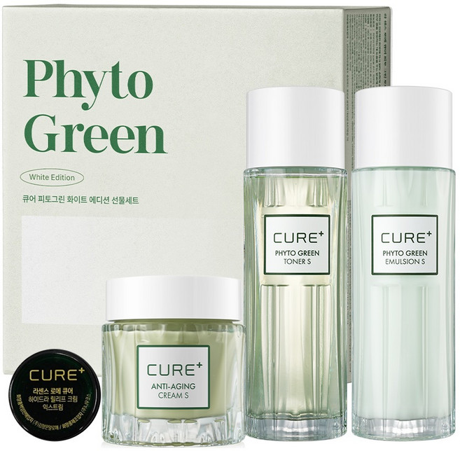 김정문알로에 피토그린 선물세트 큐어 안티에이징 크림S 토너 에멀전, 1세트